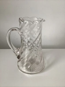Vintage Glaskrug / Kanne mit gedrehtem Effekt - Bild 1 von 13