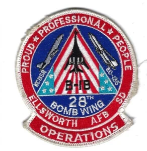 PATCH USAF 28TH BOMB WING OPERAZIONI ELLSWORTH AFB - Foto 1 di 1