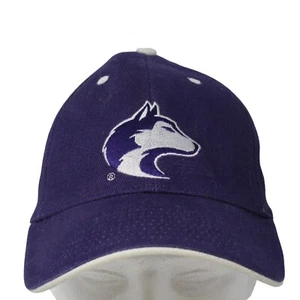 VTG Washington Huskies UW Football College Dads Brim Baseball Hat Purple White - Picture 1 of 8