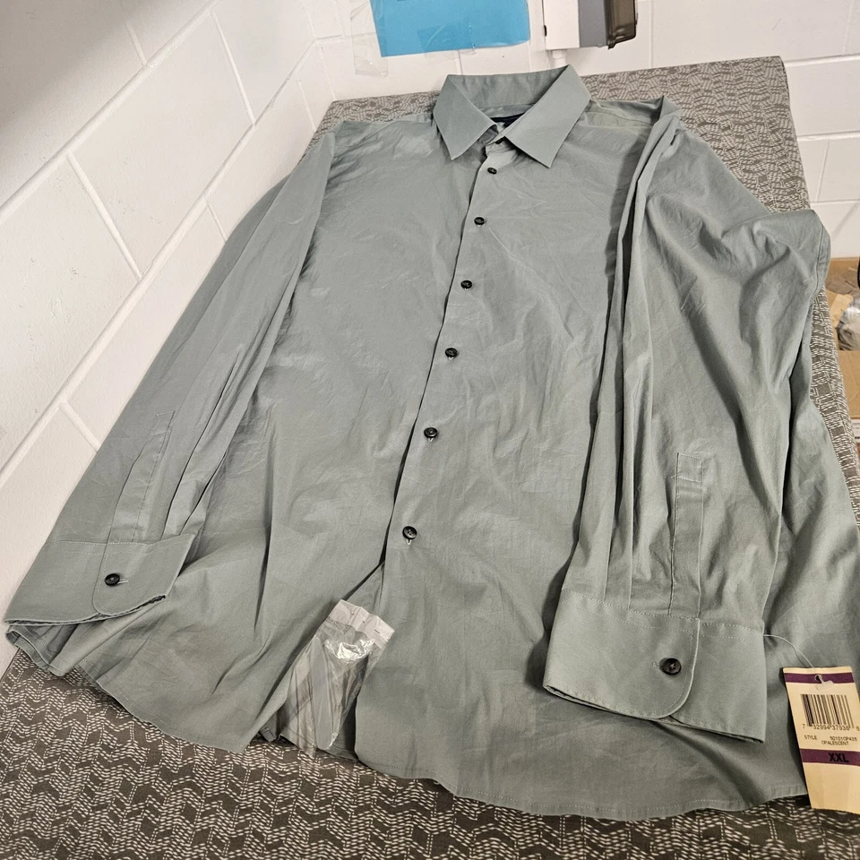 Camisa de vestir Material London para hombre XXL sin hierro manga larga abotonada informal Foto 1 de 4