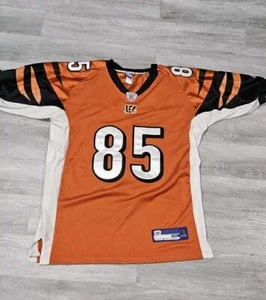 Reebok NFL Cincinnati Bengals Jersey #85 C. Johnson in Orange Size 48 - Picture 1 of 5