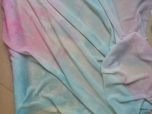1 yard Ombre Shading Fabric Chiffon Digitally Georgette Chiffon Fabric For Dress - Picture 1 of 6