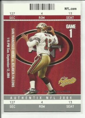 2004 Fleer Authentix #50 Tim Rattay San Francisco 49ers - Image 1 of 2