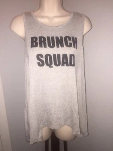 "Enough About Me" Woman's Medium Brunch Squad Tank Top New with tags, work out  - Picture 1 of 4