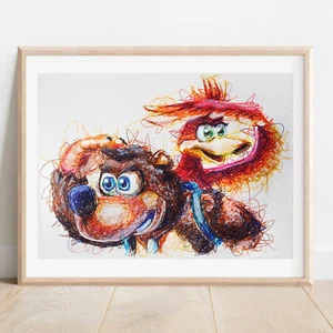 Banjo Kazooie Ballpoint Pen Print, Video Game Poster - Picture 1 of 3