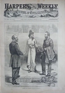 1881 Harper's Weekly Journal Magazin 12. März, Thomas Nast, Garfield, Hayes - Bild 1 von 8