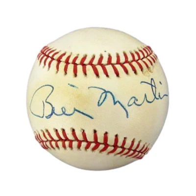 Billy Martin Firmado/Autografiado OAL Béisbol New York Yankees PSA/DNA 190567 Foto 1 de 3