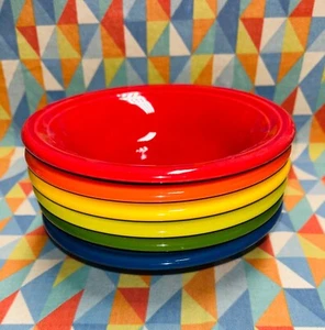 NEW mix set 6 FIESTA stacking cereal 11 oz fruit BOWLS FIESTAWARE free shipping - Picture 1 of 3
