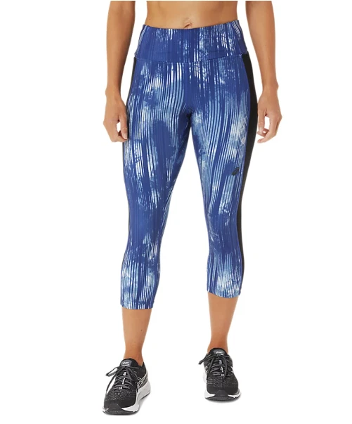 Asics Women Kate Mesh Pocket Capri (XL) Blue/Black 2032C030