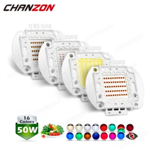 Chip LED SMD de alta potencia de 50 vatios 50 W blanco Rgb verde emisor bombilla componente de diodo - Imagen 1 de 22