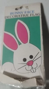 Vintage Easter Decorative Flag 1993 Bunny Face  28"x40" New in package  - Picture 1 of 5