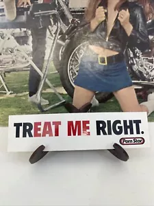 VTG 90's PORN STAR CLOTHING HOOK UPS NOS SKATEBOARD STICKER TREAT ME RIGHT - Picture 1 of 3
