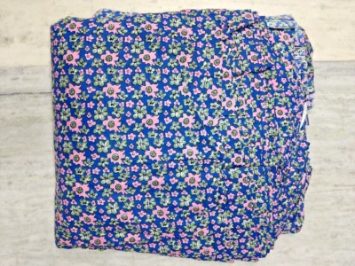 25 Yard Indian Cotton Handmade Print Fabric Sanganeri Hand Block Printed Fabric - Image 1 of 3