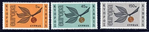 ZYPERN 1965 Der Europa Satz SG 267 bis SG 269 postfrisch - Bild 1 von 2