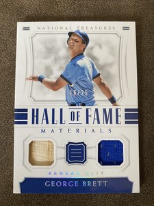 George Brett 2018 Hall Of Fame Materials #HOF-GB GU Dual Bat/Jers Ser #ed 16/25