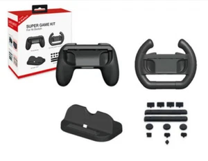 Dobe Super Game Kit for Nintendo Switch (Hand Grip + Stand + Wheel + Plug) - Picture 1 of 2