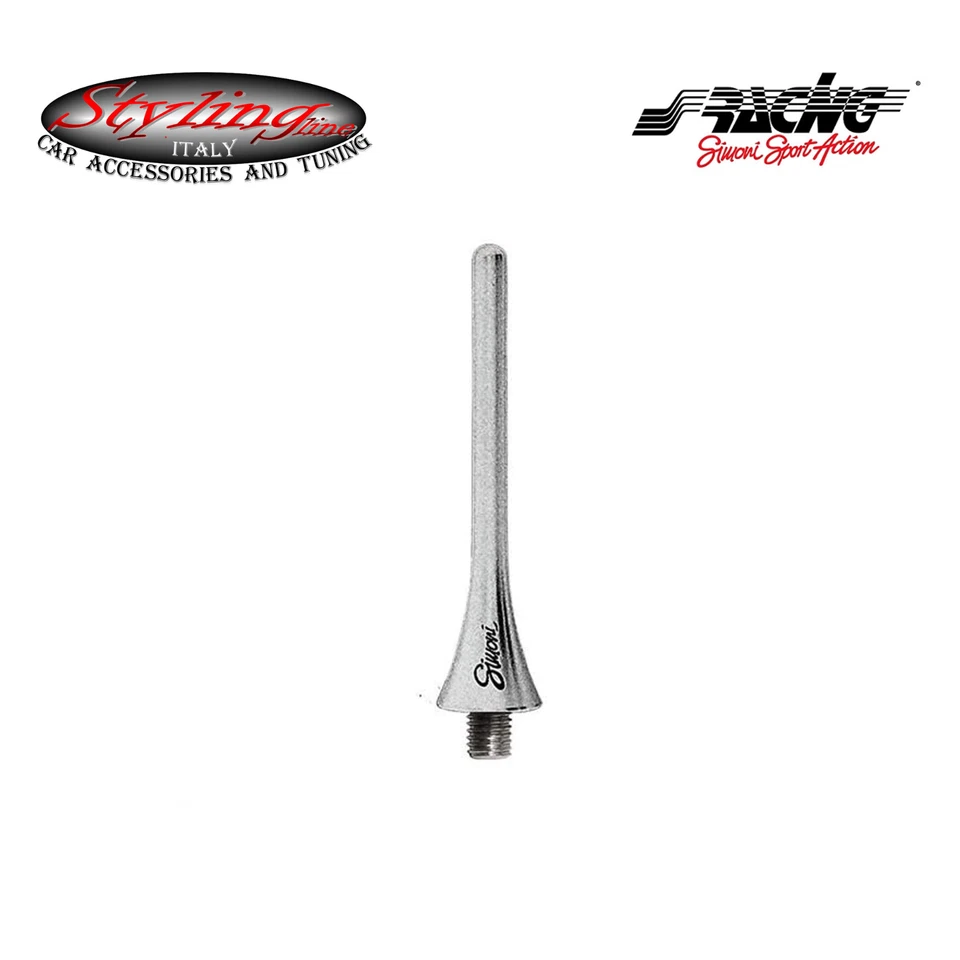 ANTENNA CROMATA SIMONI RACING MODELLO 8V MICRO LUNGA 6,3 CM  - Immagine 1 di 1