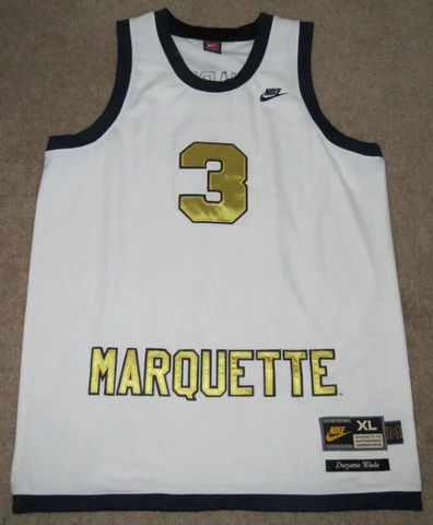 Dwayne Wade Marquette Golden Eagles Basketball Jersey - Nike - Extra Large XL Cover