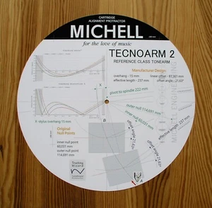 Michell Tecnoarm 2 Turntable Tonearms Cartridge Alignment Protractor - Picture 1 of 7