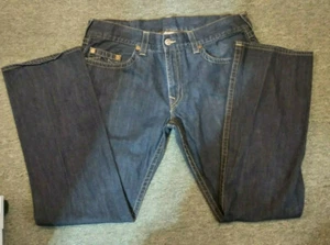 Mens TRUE RELIGION jeans STRAIGHT BASIC Old Multi Wheat 42 x 33 marked size 38 - Picture 1 of 6