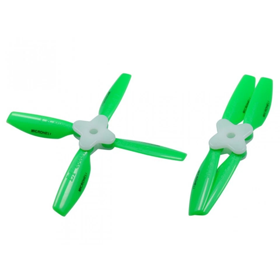 Hélice plegable de plástico Microheli de 4 palas 4045 CW/CCW con soporte (VERDE) Foto 1 de 1