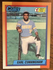 1990 MLB Topps Earl Cunningham #134 1st Round Draft Pick Rookie Card