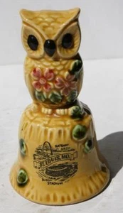 Eule Figur Glocke St Louis Souvenir Keramik Porzellan handbemalt Made in Japan - Bild 1 von 1