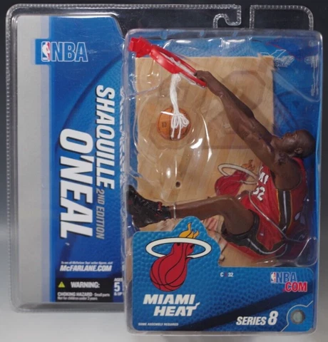 McFARLANE SHAQUILLE O'NEAL NIAMI HEAT SERIES 8 NBA BASKETBALL MIB RED JERSEY Cover