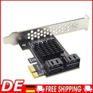 4-Port-SATA-III-PCIe-Erweiterungskarte 6 Gbit/s SATA-zu-PCI-e-1X-Controller mit - Afbeelding 1 van 12