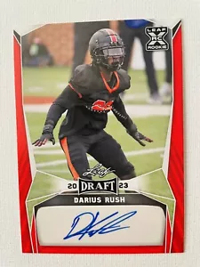 2023 Leaf Draft Darius Rush Auto #BA-DR1 South Carolina - Pittsburgh Steelers - Picture 1 of 2