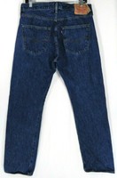 Men's Levis Levi 501 Jeans Mens Size 33x32 Button Fly Blue Denim 