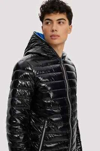 Designer Rare NOIZE Men's $199 Army Diesel Neon Hooded Puffer Bomber Jacket XL - Picture 1 of 6
