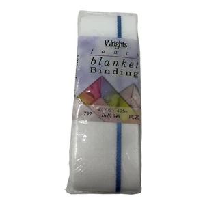 Wrights Satin ausgefallene Decke einzelne Faltung Bindung 4 3/4 Yds Delft #040 PC20 797 - Bild 1 von 3