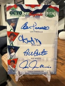 2025 Leaf Bronx Legacy OCTOber Legends Autos Pinella Lyle Gossage Randolph + #/5 - Picture 1 of 2
