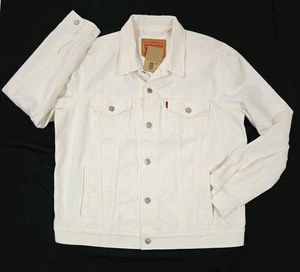 LEVI STRAUSS White Standard Fit Trucker Jacket - Large 723340292 NWT - Picture 1 of 8