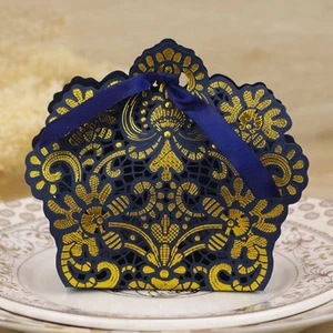 25Pcs Casual Hollow Fashion Lace Wedding Favor Candy Box Creative DIY Gift Case - Picture 1 of 1