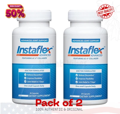 2 упаковки Instaflex Advanced Joint Support Supplement 30 капсул новые срок годности 11/2027 - Изображение 1 из 4