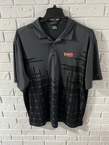 Nike Tiger Woods Golf Polo Shirt Uomo XXL NeroDri-Fit Blaster Racing Logo - Foto 1 di 5