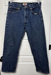 Levi’s 501 Classic Denim Button Fly Straight Leg Blue Jeans- 33 X 30 - Picture 1 of 6