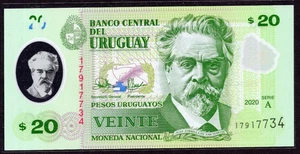 Uruguay P101a UNC 2020 20 Pesos Uruguayos, Polymer - Bild 1 von 2