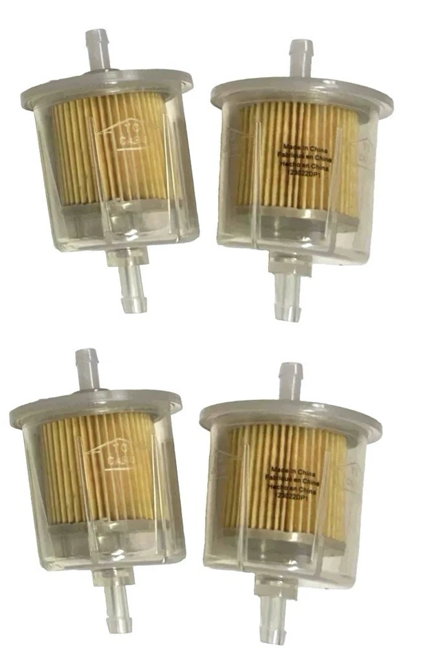 Paquete de cuatro - Carro de golf Club Car EZGO y Yamaha - Filtro de combustible en línea de 1/4" Foto 1 de 1