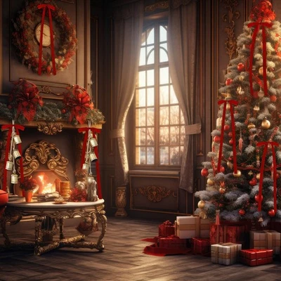 Christmas Tree Hanging Cow Bells Decoration Retro Rustic Hemp Rope Garland Bells - Image 1 of 4