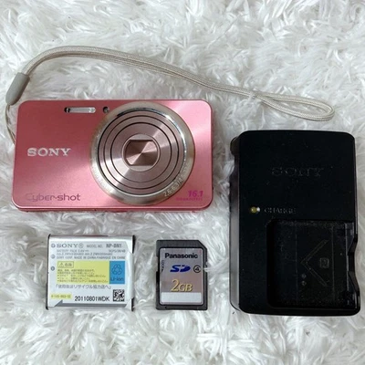 Câmera Digital Sony DSC-W570 Rosa Usada Sem Taxas Alfandegárias EUA - Imagem 1 de 4