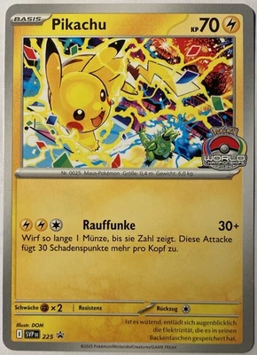 Pokemon Pikachu World Championship 2025 | Deutsch SVP DE 225 Promo | Near Mint - Bild 1 von 2