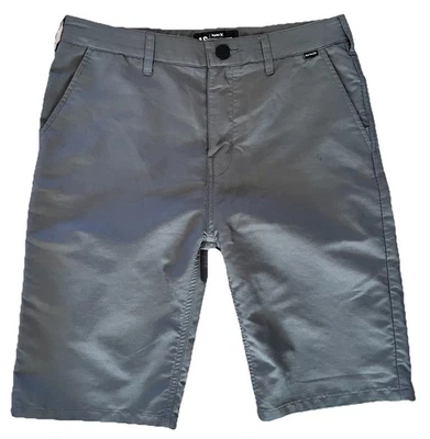 Hurley Nike Dri Fit Chino Golf Shorts Boys 18 Gray Flat Front Skating Surfing - Image 1 of 4
