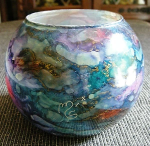 VASE VERRE LAQUE PAR MISTIGRI CHAPOUTIER - Bild 1 von 1