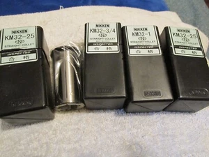 LOTE (4) Mandriles de fresado Nikken manga de pinza recta KM32-3/4 -1-25 NUEVO en CAJA - Imagen 1 de 3