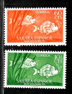 HICK GIRL-BEAUTIFUL MINT SPAINISH SAHARA SC#71 & B28 FISH X3607 - Picture 1 of 2