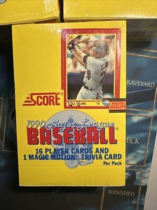 1990 Score Basball Cards Sealed Box of 36 Packs