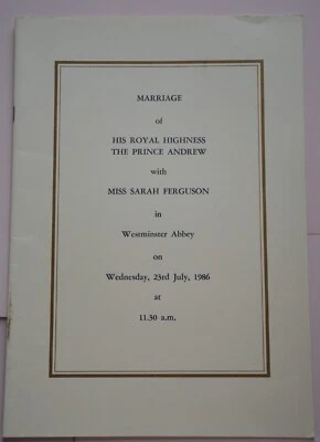 Sarah Ferguson Duke Duchess of York Wedding Set 1986 4 PC Complete Invite  Set - Image 1 of 4